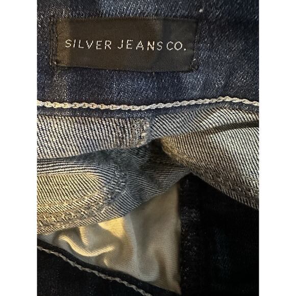Silver Jeans Suki Bootcut Denim Jeans Dark Wash Stretch Women's Plus Size 18 33L - Picture 10 of 11